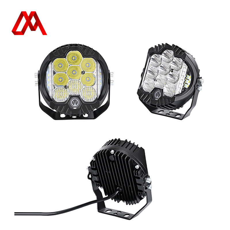 7 inch Three-sided Illumination Light XM-7IN-R-09P-001 46W 4800LM H4 Led Working Light