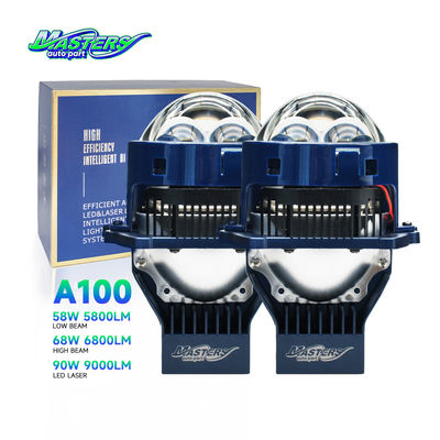 ماسترز A100 لنز ليزر LED / Hi / Lo Beam 90W 9000 لومن 3 اينچ دو ليزر پروژکتور