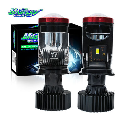 ماسترز A9R 100W 10000LM 6500K 3570 چیپس H4 LED پروژکتور مینی لنز